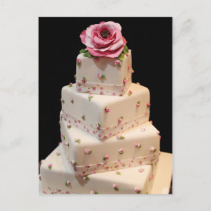 Romantic Bröllop Cake Vykort