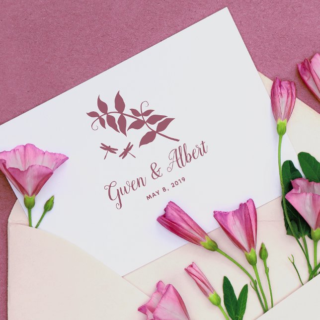 Romantic Bröllop Dragonflies Ett par Grenar Stämpel (Skapare uppladdad)