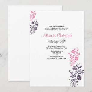 Romantic Bröllop Förlovning Card Inbjudningar