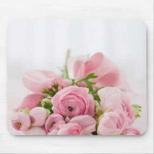 Romantic Bröllop Kärlek Soft Rosa Flower Bouquet Musmatta