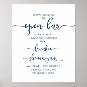 Romantic Bröllop Open Pub, berusade shenanigans Poster