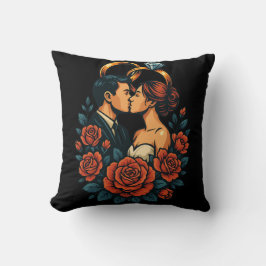 Romantic Bröllop par Långärmad Shirt Kudde