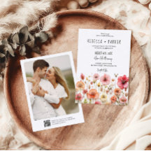 Romantic bröllop qr-OSA på baksidan