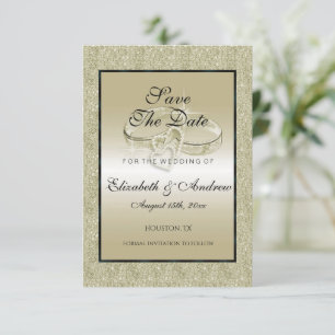 Romantic Bröllop Ringar, Guld Glitter Bröllop Spara Datumet