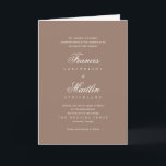 Romantic Brown Elegant Wedding Inbjudan<br><div class="desc">This design is part of a romantic and elegant wedding invitation suite.</div>