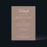 Romantic Brown Elegant Wedding Tilläggskort<br><div class="desc">This design is part of a romantic and elegant wedding invitation suite.</div>