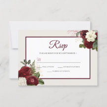 Romantic Burgundy Blommigt Bröllop OSA