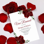 Romantic Burgundy Röd ros Vow Renewal Inbjudan<br><div class="desc">Romantic Burgundy Röd ros Vow Renewal Inbjudan Se matchande samling i butik</div>