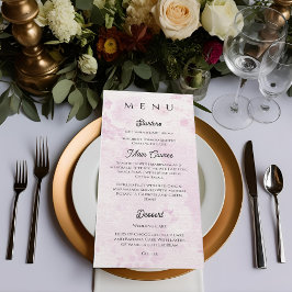 Romantic Café Illustration Wedding Dinner Meny