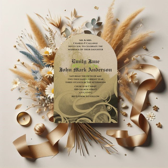 Romantic Calla Lily bröllopsinbjudan Inbjudningar (Skapare uppladdad)