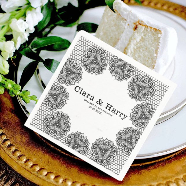 Romantic calligraphy flourish modern ELEGANT Pappersservett (Skapare uppladdad)