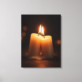Romantic Candlelight Glow – Minimal Valentine’s Da Canvastryck