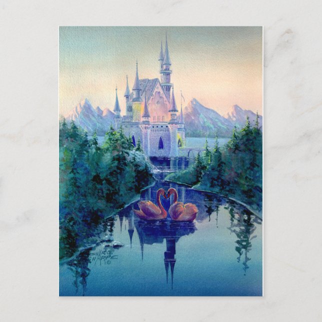 ROMANTIC CASTLE by SHARON SHARPE Vykort (Framsida)