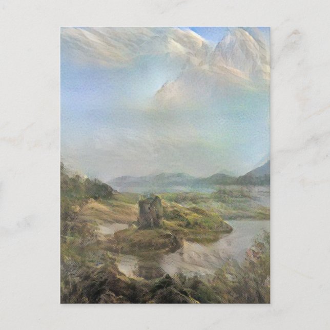 Romantic Castle Stalker Helg Vykort (Framsida)