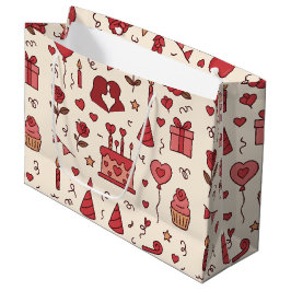 Romantic Celebration Doodle Pattern