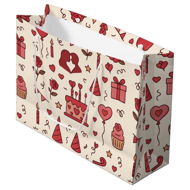 Romantic Celebration Doodle Pattern (Framsidan Vinklad)