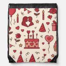 Romantic Celebration Doodle Pattern