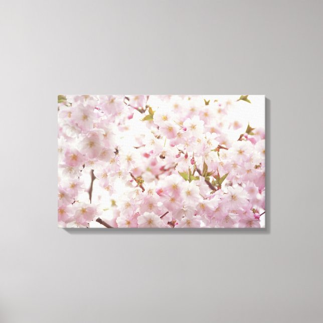 Romantic Cherry Blommars and Little Bee Canvas (Framsida)