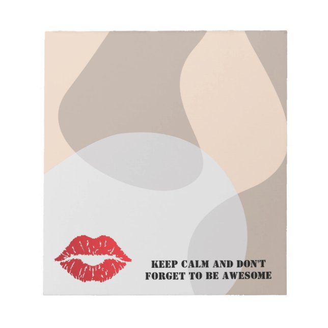 Romantic chic luxe red lips anteckningsblock (Framsida)