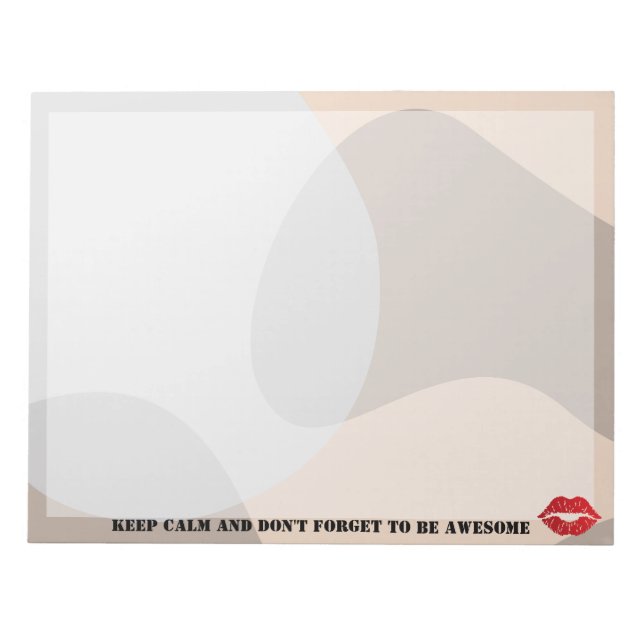 Romantic chic luxe red lips anteckningsblock (Framsida)