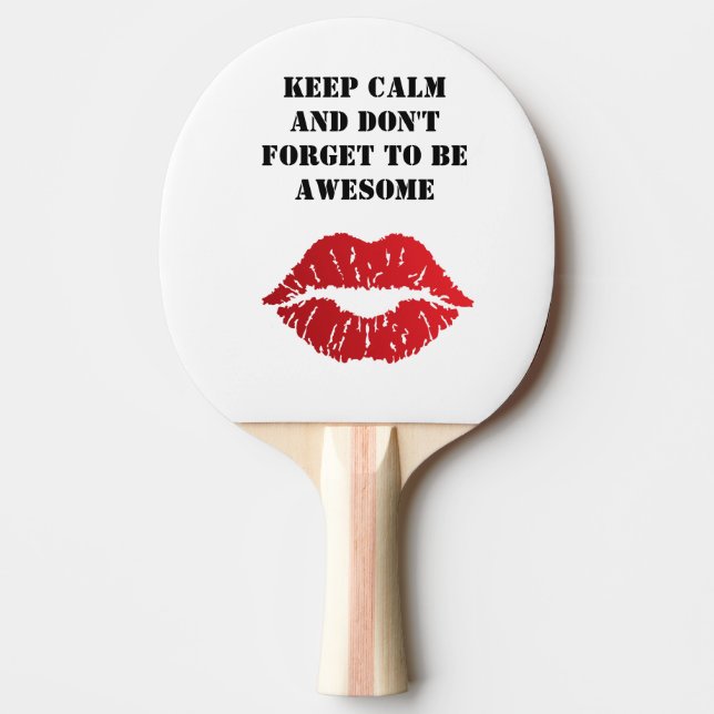 Romantic chic luxe red lips pingisracket (Framsidan)