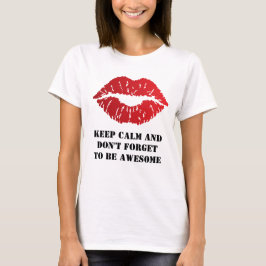 Romantic chic luxe red lips t shirt
