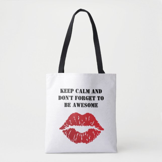 Romantic chic luxe red lips tygkasse (Framsida)
