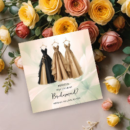 Romantic Chic Three Bridesmaid Dresses Proposal