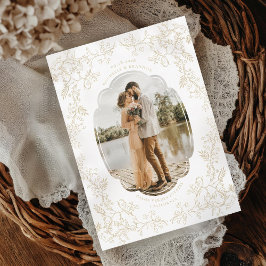 Romantic Chinoiserie Antique Fransk Guld Photo Spara Datumet