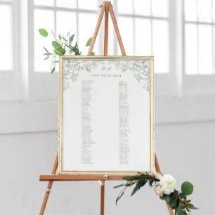Romantic Chinoiserie Antique Sage Seage Chart Poster