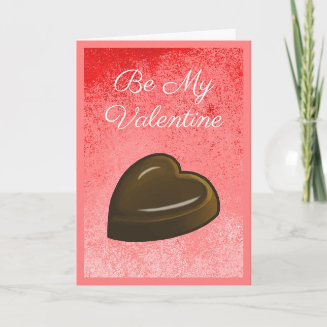 Romantic Chocolate Heart Kort (Framsida)