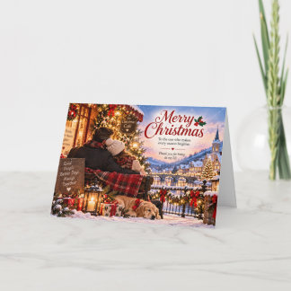 Romantic Christmas Card for Couples Kort