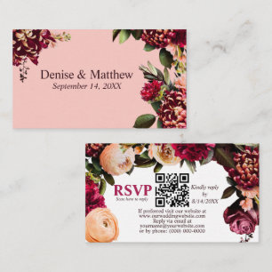 Romantic Chrysanthemum Gossamer Rosa OSA QR Tilläggskort