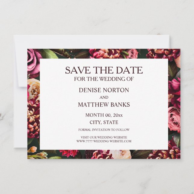 Romantic Chrysanthemum on Emerald (Baksida)