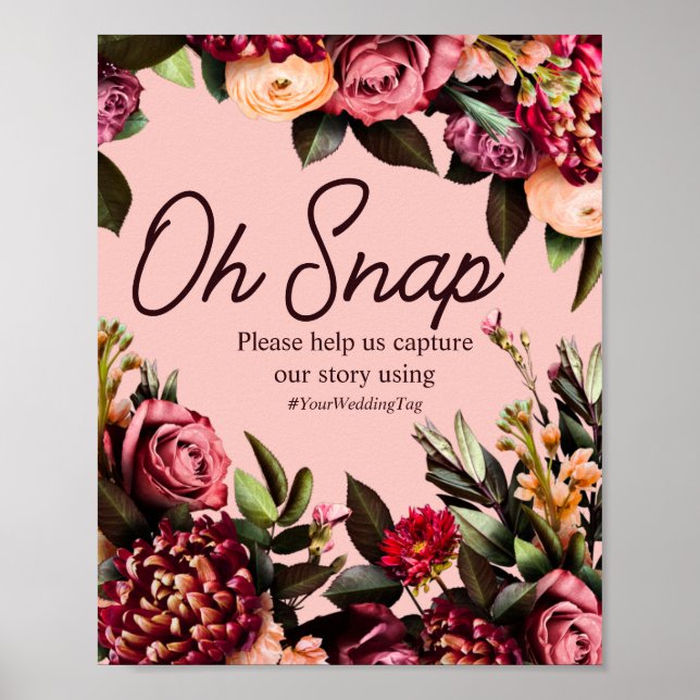 Romantic Chrysanthemum på Gossamers Rosa Poster (Framsidan)