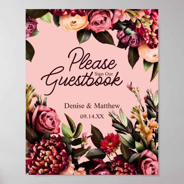 Romantic Chrysanthemum på Gossamers Rosa Poster (Framsidan)