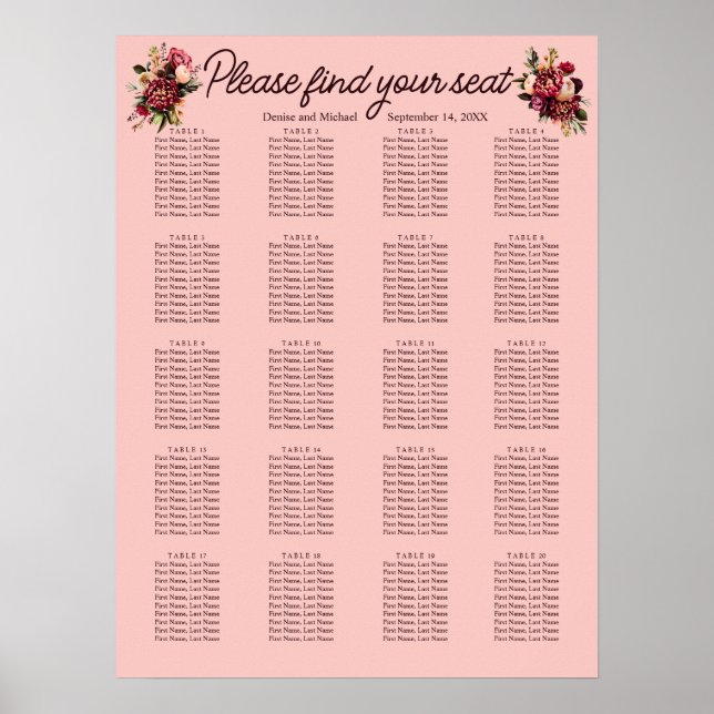 Romantic Chrysanthemum på Gossamers Rosa Poster (Framsidan)