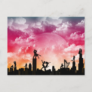 Romantic City Postcard Vykort