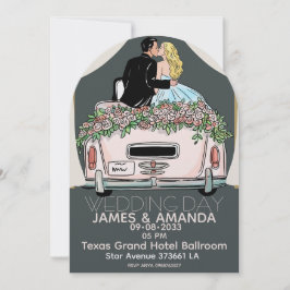 Romantic Classic Couple Wedding Invitation Inbjudningar