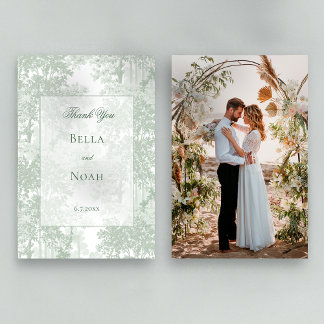 Romantic Classic Sage Green Landscape Toile Tack Kort