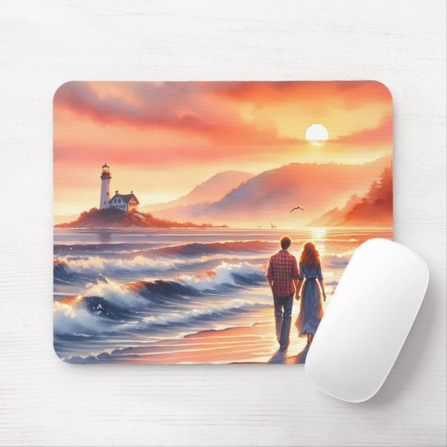 Romantic Coastal Sunset Lighthouse Walk Musmatta (Med mus)