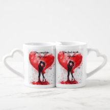 Romantic Coffee Quote Couples Mugs