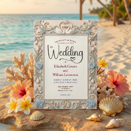 Romantic Coquette Fairytale Baroque Love Birds Inbjudningar