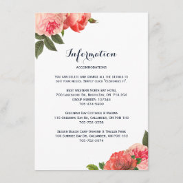 Romantic Coral Peonie-detaljkort Tilläggskort