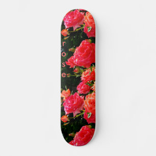 Romantic Coral rosa Red orange Ro Skateboard Bräda 21,5 Cm