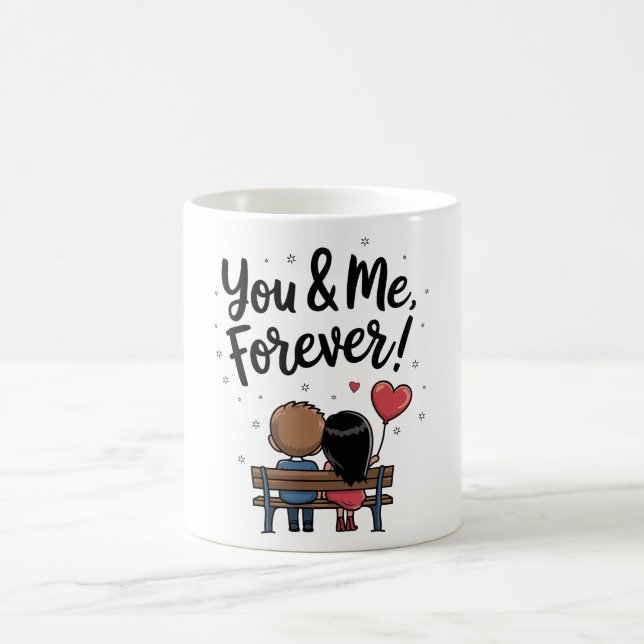 Romantic Couple Coffee Cup Kaffemugg (Center)