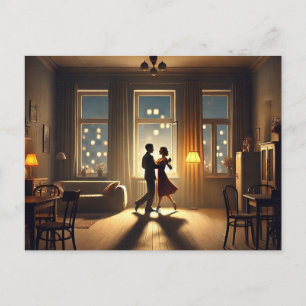 Romantic Couple Dancing hemma Vykort