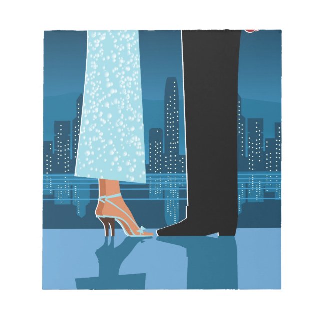 Romantic Couple in City Anteckningsblock (Framsida)