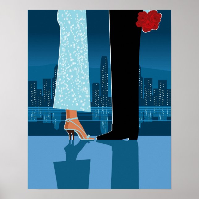 Romantic Couple in City Poster (Framsidan)