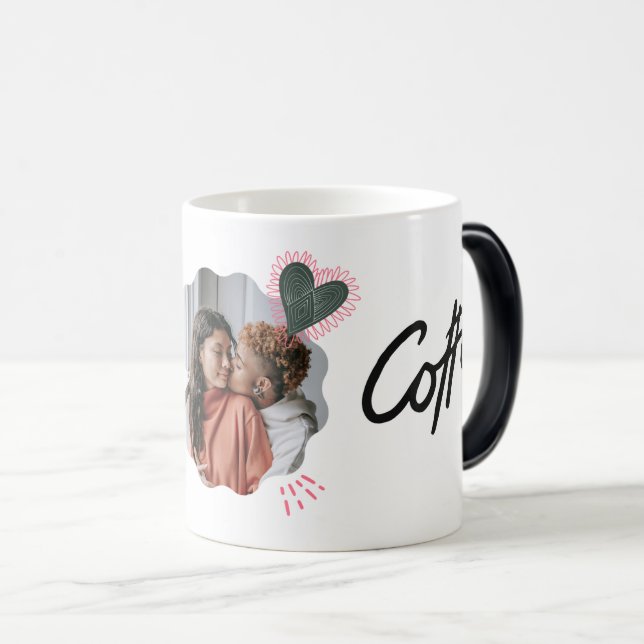 Romantic Couple Photo Mug Magisk Mugg (Framsida höger)